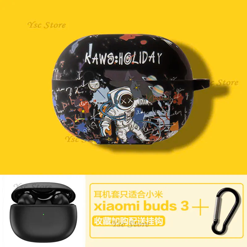 Cartoon Silicone Earphone Case for Xiaomi Buds 3 — Soft Protective Shell for Wireless Earbuds