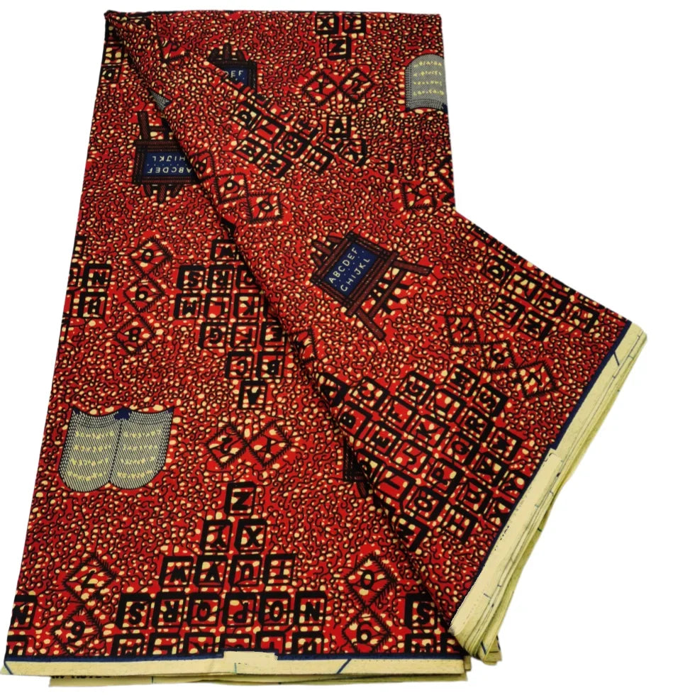 2026 African Real Wax Print Fabric - High Quality Ankara Pagne ABC