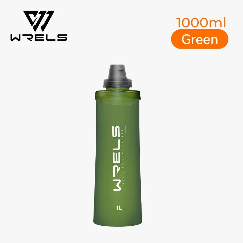 WRELS Soft Water Bottle with Filter - Ultralight Collapsible Hiking & Camping Hydration Flask