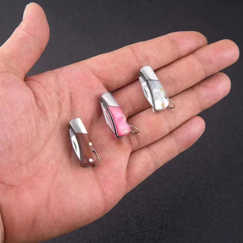 Mini EDC Folding Knife - Sharp Camping and Outdoor Pocket Tool, Key Pendant Gift for Dismantling and Express Cutting