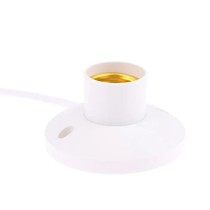 EU LED Stand Lamp Holder — E27 Bulb Plug Dome Socket with Cable Base for Table Lamps, Nightstands, and Lighting Accessories