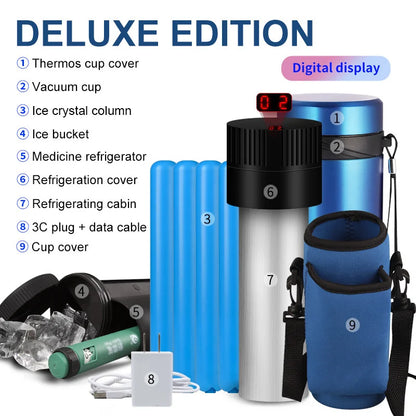 900mL Portable Insulin Cooler Cup with LCD Display – Temperature-Controlled Travel Flask for Medication & Beverages, Outdoor Mini Drug Refrigerator