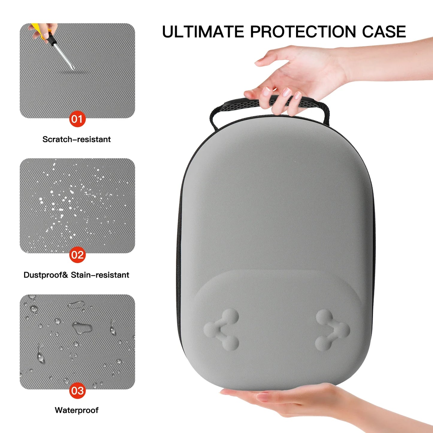 Hard Carrying Case for Meta Quest 3/3S – Drop-Resistant Portable Travel Storage Bag for VR Headset & Controller Accessories