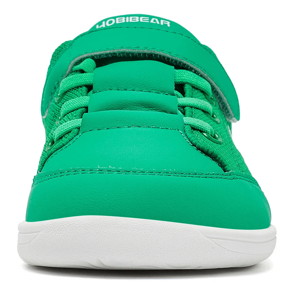 HOBIBEAR Kids Barefoot Shoes – Wide Toe Minimalist Sneakers for Boys & Girls, Lightweight Hook Loop, Mesh & Artificial Leather