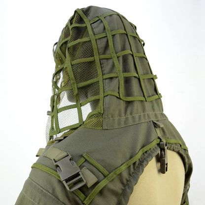 Ghillie Suit Tactical Sniper Coat – Viper Hood Camouflage Clothing for Airsoft, Paintball & Hunting, Ripstop Fabric