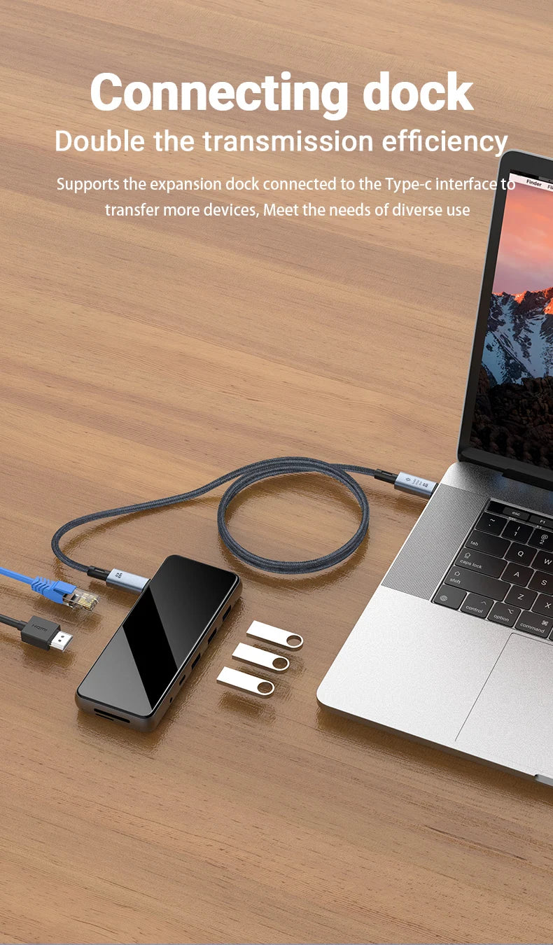 240W USB-C to USB-C Fast Charging Cable — 39.37” Braided High-Speed 40Gbps with 8K Video for iPhone 15 Pro/Max & Samsung Galaxy S22/23