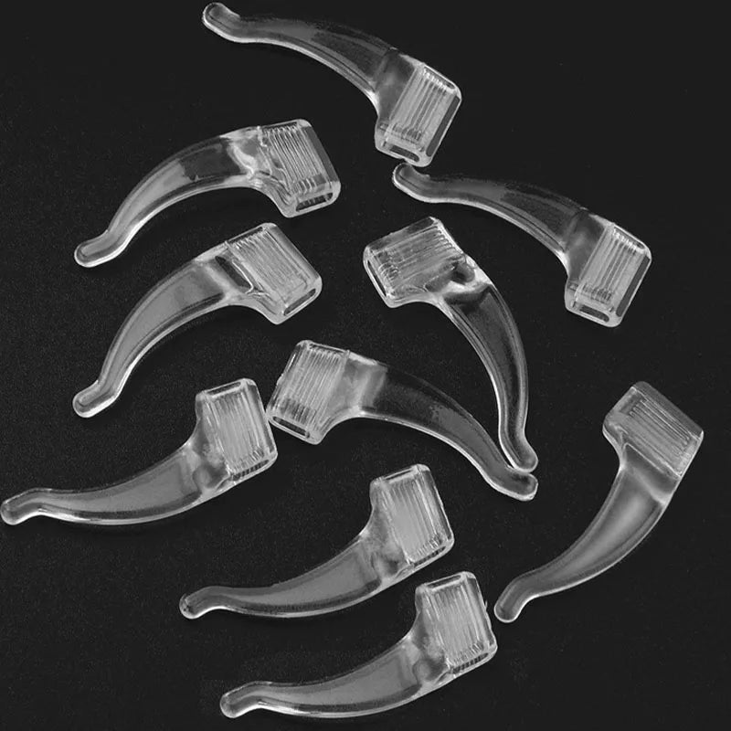 Soft Silicone Ear Hook: Anti-Slip Glasses Leg Grip & Holder Bracket - Transparent Eyewear Accessories for Secure Fit