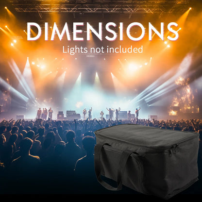 Yiflamefly Par Spotlight Storage Bag — Padded Case for 4 x 40x22x18cm Par Lights with Partition, Black