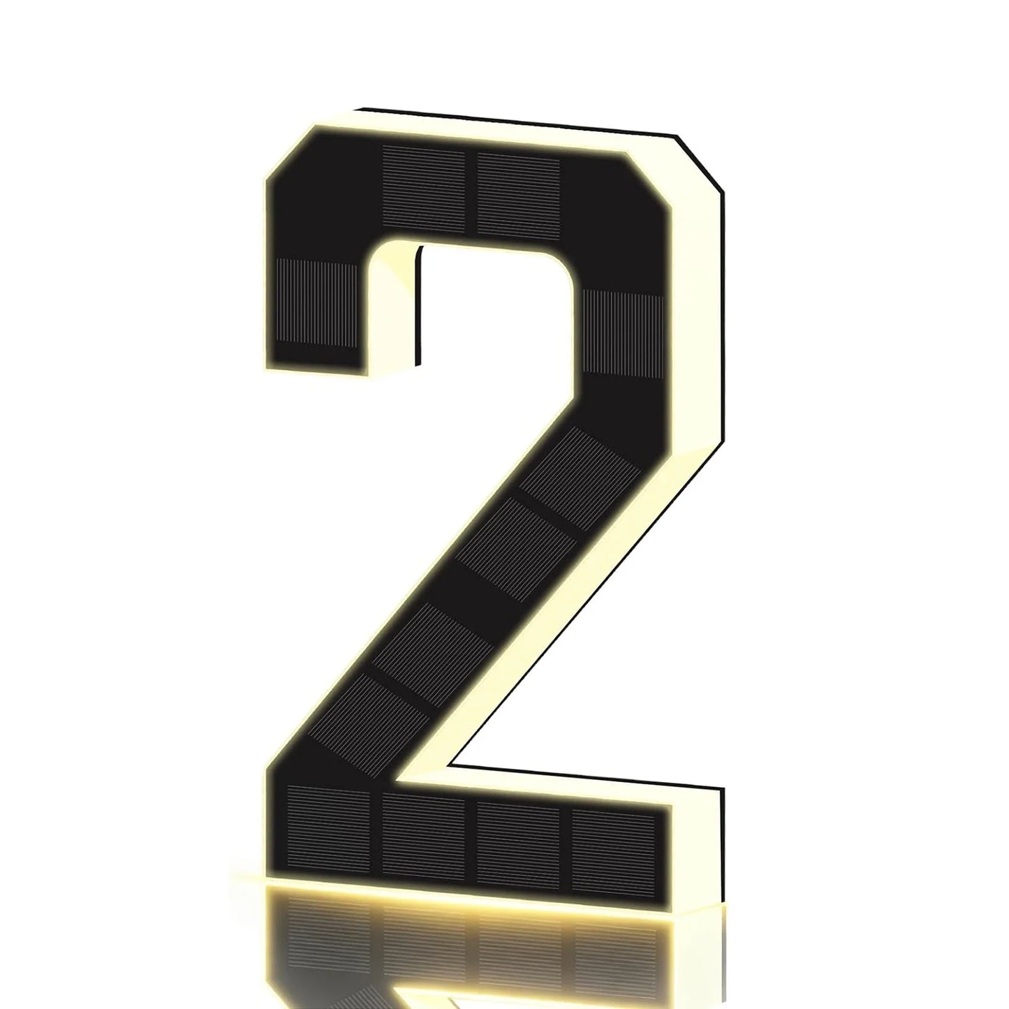 LED Solar House Numbers - IP65 Waterproof Personalized Illuminated Outdoor Address Sign for Home, Hotel & Bar 23/17/12CM