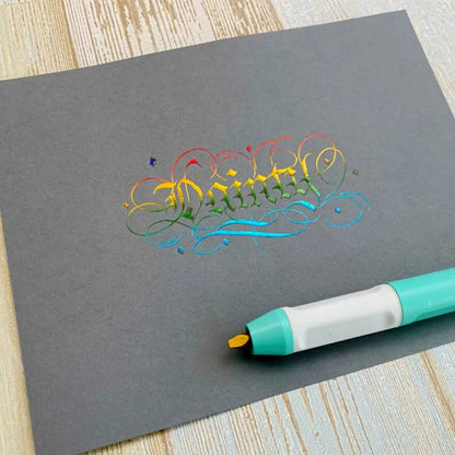 USB Hot Foil Pen with 0.8/1.5/2.5mm Tips – Slim Heat-Resistant Grip for DIY Calligraphy on Paper & Leather