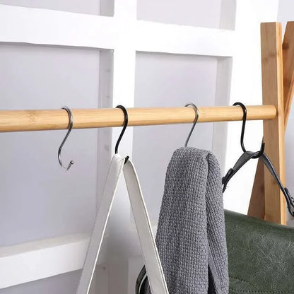 10/50pcs Metal S-Shape Hooks – Multi-Function Hangers for Kitchen, Bathroom, Bedroom, Clothes, Bags & Plants