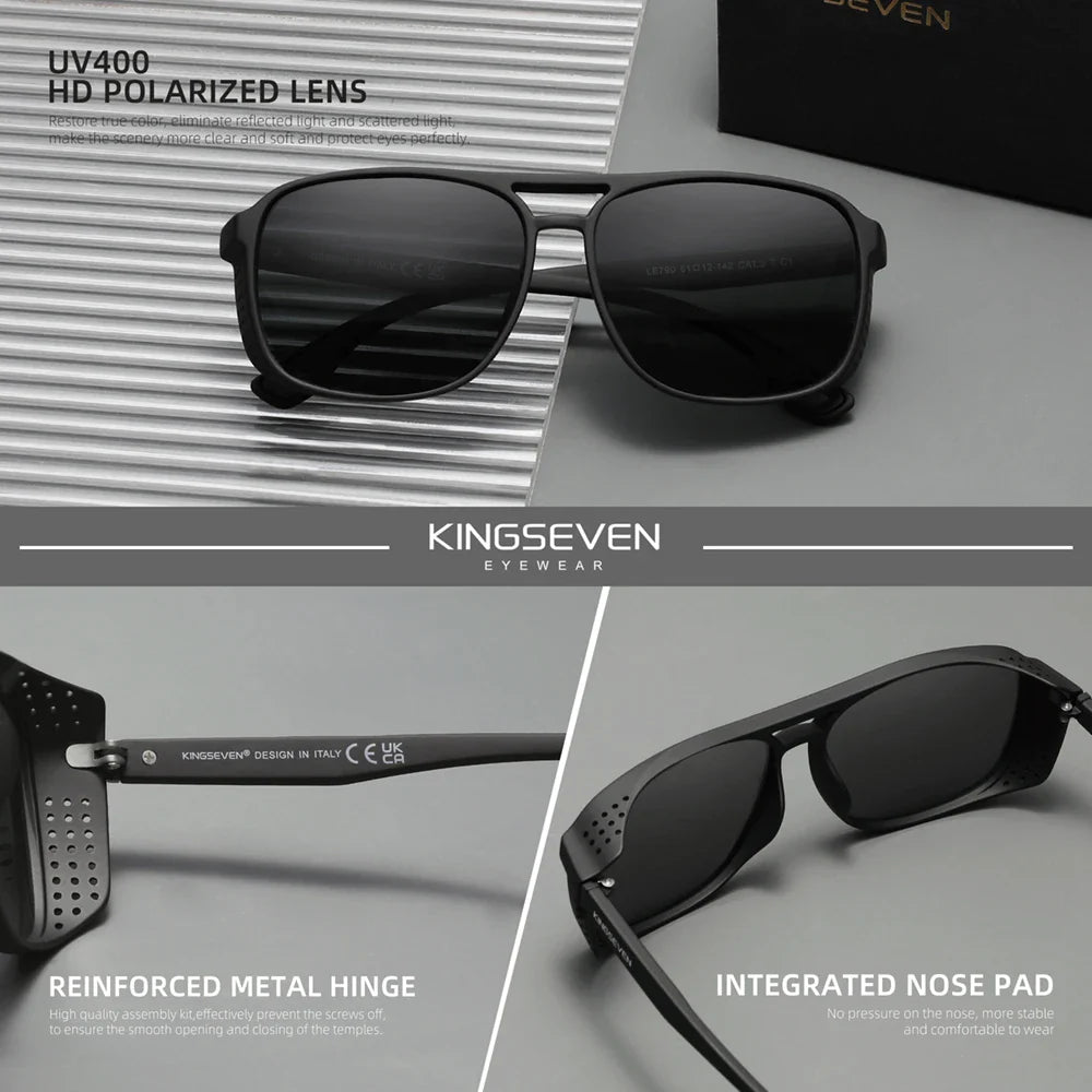 KINGSEVEN Polarized Big Frame Sunglasses — UV Protection Driving Eyewear for Men & Women