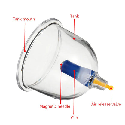 12/24-Cup Chinese Vacuum Cupping Therapy Set – Pull-Out Suction Massager for Pain Relief & Muscle Relaxation