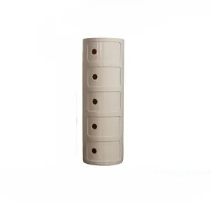 Nordic Round Bedside Table – Mini 2/3/4/5 Layer Cute Storage Cabinet, Creative Living Room & Bedroom Furniture