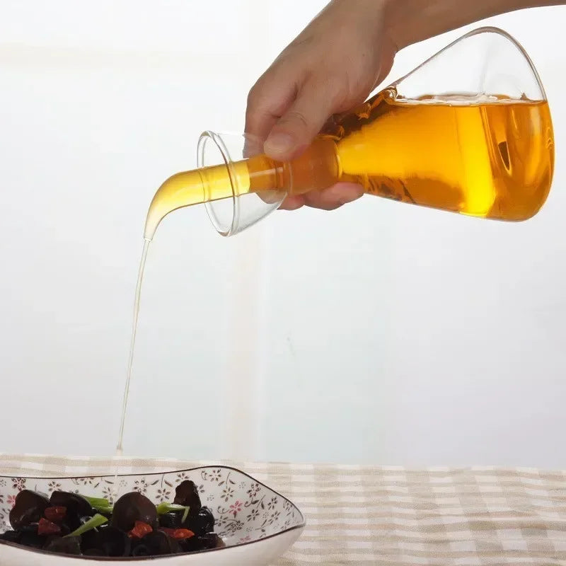High Borosilicate Glass Oil & Vinegar Pot – Leak-Proof Kitchen Seasoning Bottle