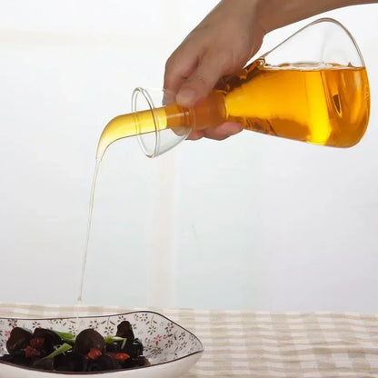 High Borosilicate Glass Oil & Vinegar Pot – Leak-Proof Kitchen Seasoning Bottle