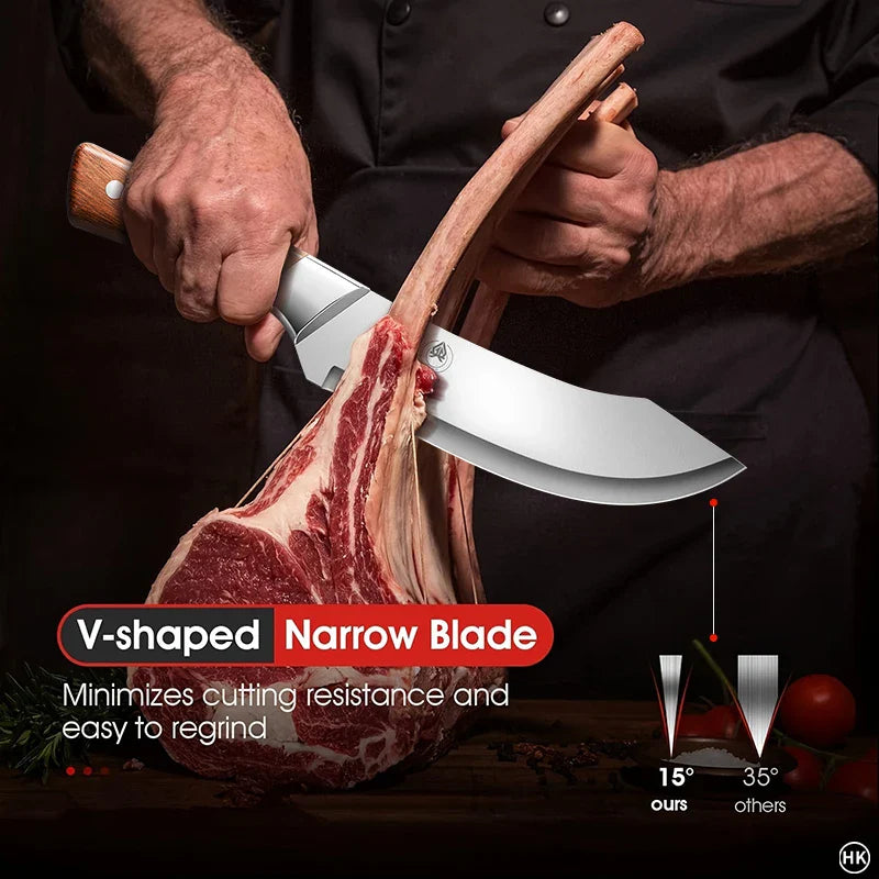 Stainless Steel Ultra-Sharp Bending Fracture Knife – Precision Cutting, Trimming, and Peeling Tool for Professional Butchers