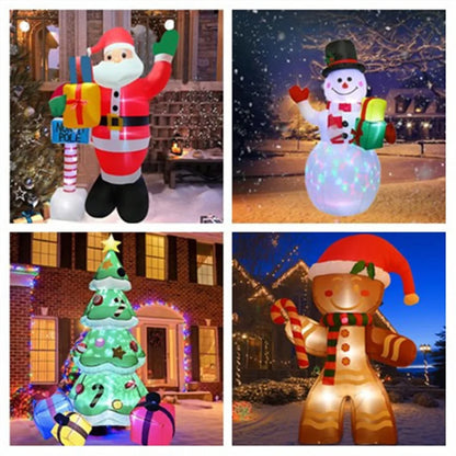 Christmas Inflatable Decoration – Glowing Snowman, Penguins & Santa Claus with Built-in LED for Indoor and Outdoor Xmas Party Yard