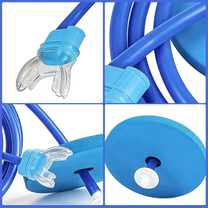 Foldable Dry Snorkel - Silicone Anti-Choking Single Breathing Tube for Swimming & Diving