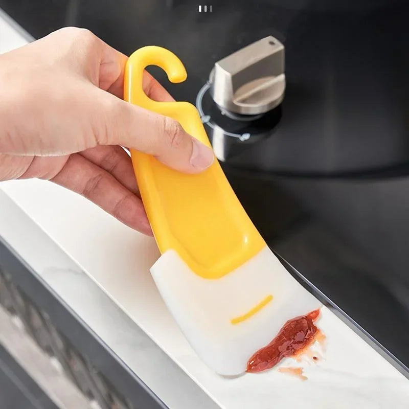 Soft Blade Kitchen Cleaning Spatula Scraper Brush | Pan, Pot & Dish Cleaner Tool for Cooking and Baking