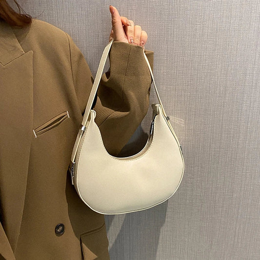 Fashion Luxury PU Leather Hobo Shoulder Bag – Small Clutch Handbag, Underarm Purse, Travel Tote for Women