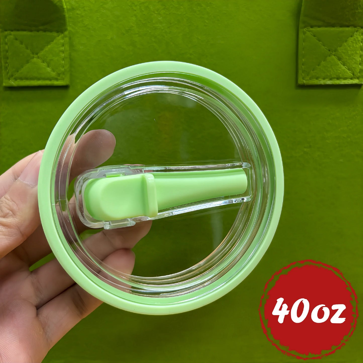 30oz/40oz Tumbler Flip Straw Lid Replacement – Spill-Proof Reusable Cover for Quencher Cups