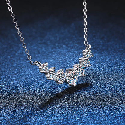 JoyceJelly Moissanite Necklace for Women - GRA Certified, 925 Sterling Silver, 18k White Gold Wedding Jewelry