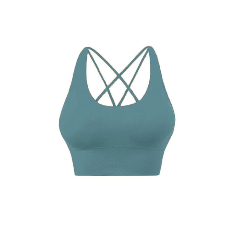 Women’s Summer Crossback Sports Bra — Breathable Fitness & Yoga Tank Top | Gym Crop Top