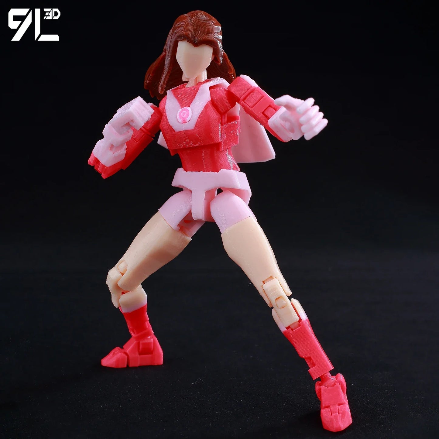 9L3D Lucky 13 Invincible Boy Eve Action Figure — 3D Printed Anime Model, Multi-Jointed Poseable Collectible Toy Gift for Fans