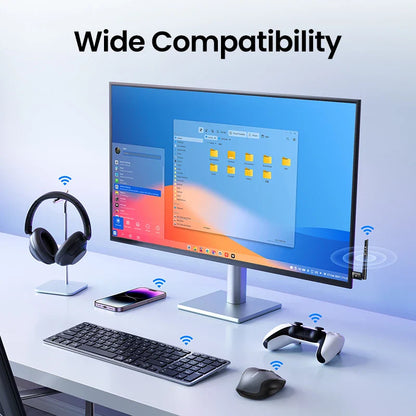 USB Bluetooth 5.3/5.4 Adapter - 120M Dongle for PC, Wireless Mouse, Keyboard, Music Audio Receiver and Transmitter