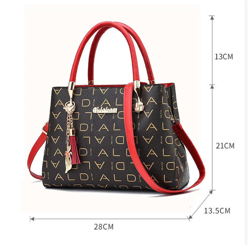 PU Leather Casual Crossbody Bag for Women - Luxury Designer Tote Handbag, Large Capacity Travel Shoulder Sac