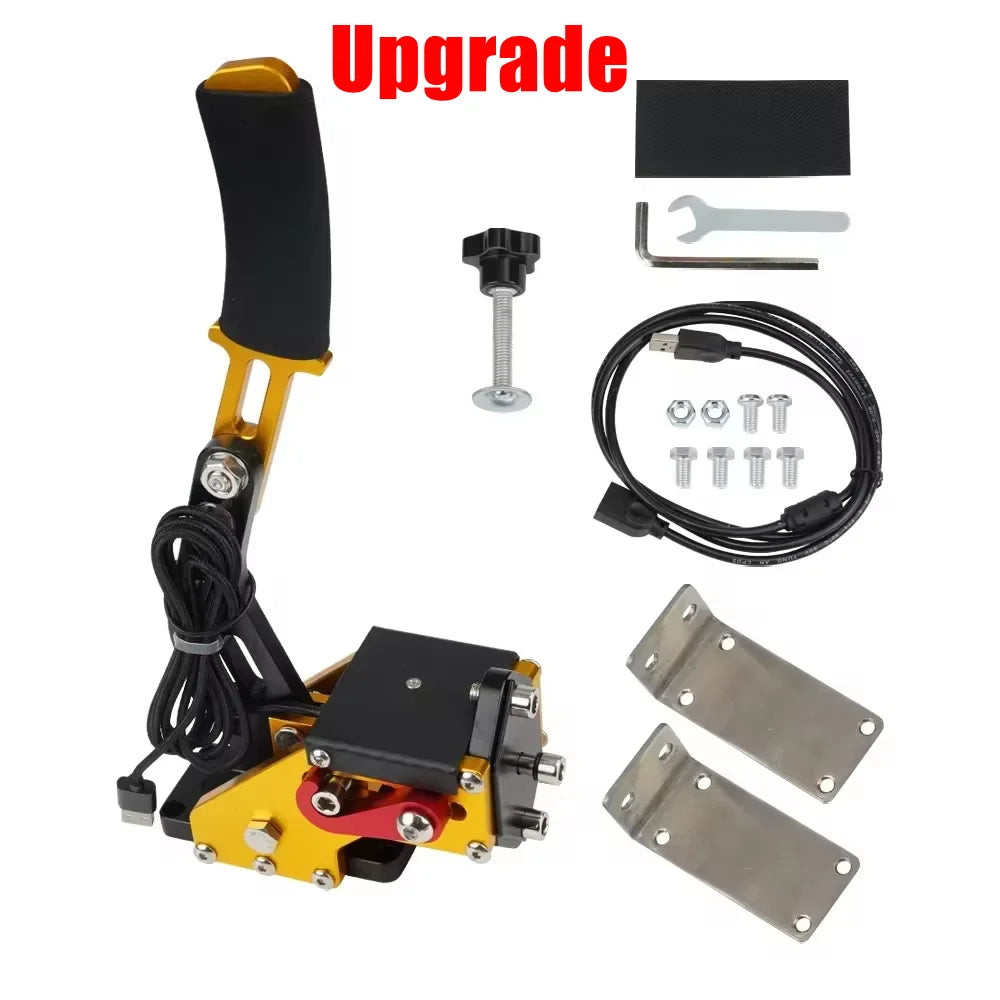 USB Handbrake for Racing Sim — Compatible with G25/27/29, T300, T500, Fanatec OSW, Dirt Rally PC Games, Red/Black/Blue HB-1009