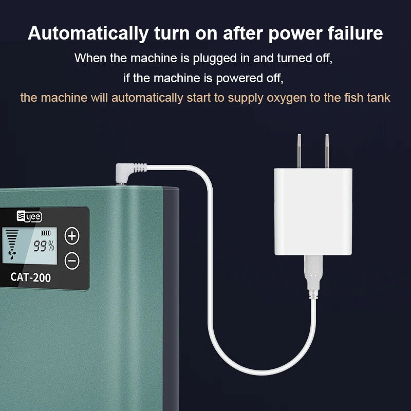 Ultra-Silent Rechargeable Aquarium Air Pump – 4W Lithium Battery Oxygen Aerator for Outdoor Fishing & High-Power Use