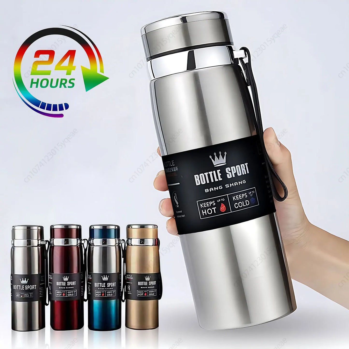 1000ml Stainless Steel Thermal Bottle – Double Wall Vacuum Insulated Leakproof Thermos for Coffee & Tea, Office Travel Flask
