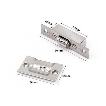 Hidden Stainless Steel Cabinet Door Latch – Heavy-Duty Roller Catch Lock for Cupboards & Wooden Doors, High-Quality Hardware