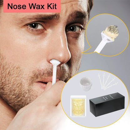 Portable Nose Hair Removal Wax Set - Painless Paper-Free Wax Beans Kit for Men & Women