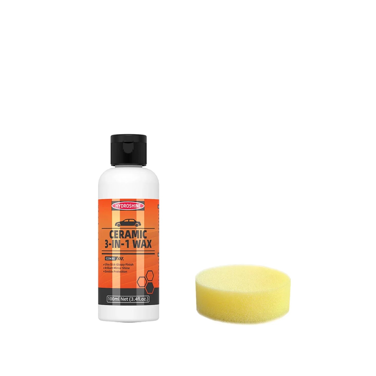 Hydroshine 3-in-1 Ceramic Wax – Remove Swirl Marks, Scratches, Rust & Oxidation, Paint Care & Polishing with Carnauba Protection