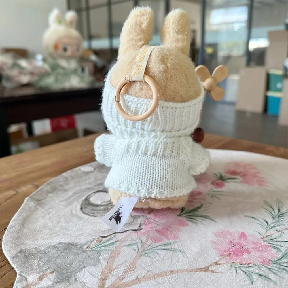 15-17cm V1 V2 Labubu Clothes Outfit — Cute Sweater & Hat Sitting Doll Accessories (No Dolls)