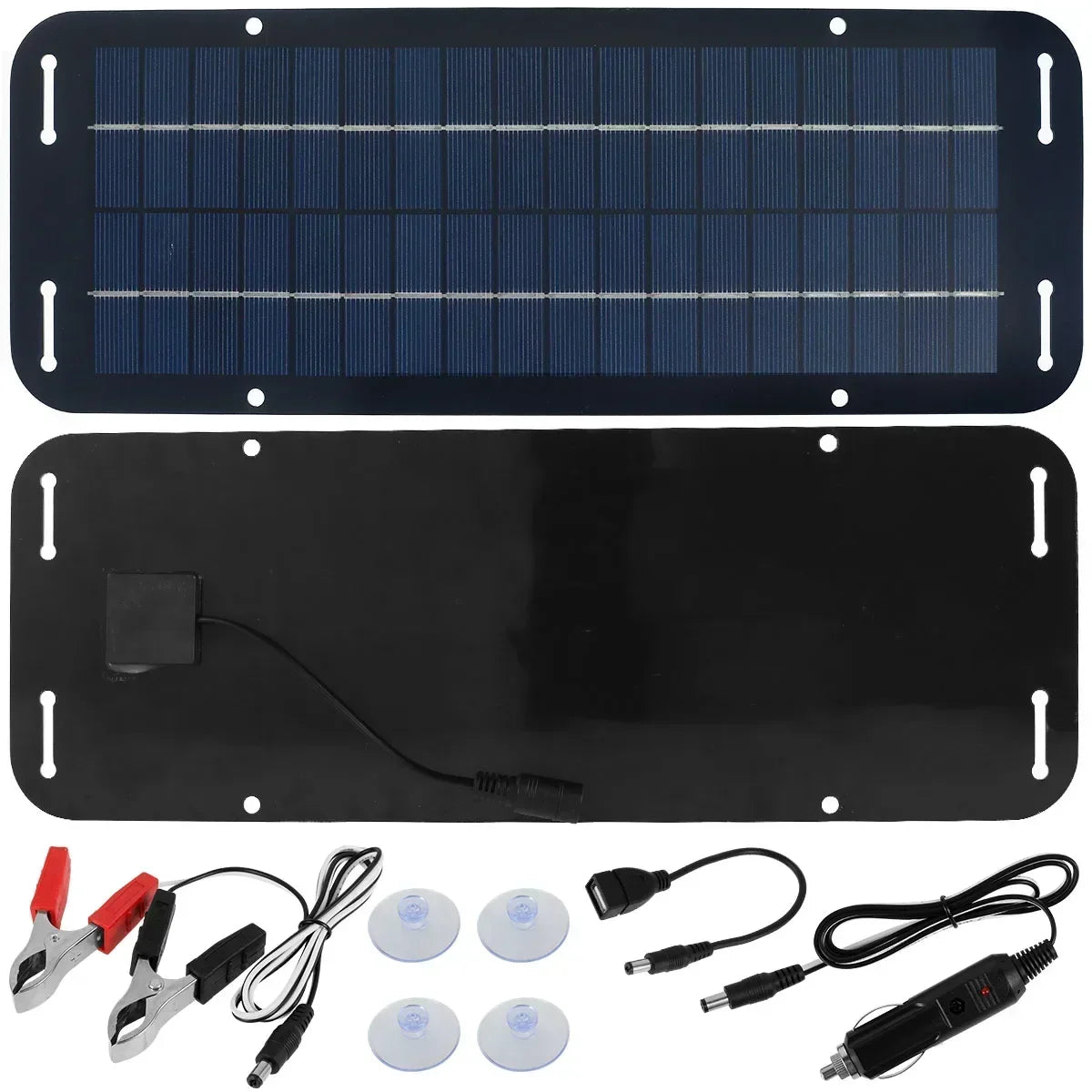 12V Solar Panel Kit — IP65 Waterproof High-Efficiency Trickle Charger for Car Battery & Portable Solar Power