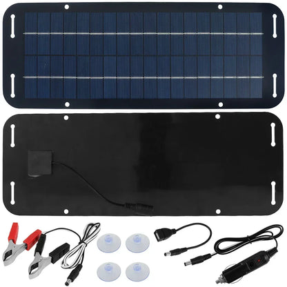 12V Solar Panel Kit — IP65 Waterproof High-Efficiency Trickle Charger for Car Battery & Portable Solar Power