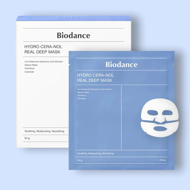 BIODANCE Bio-Collagen Deep Hydrating Gel Mask – Night Moisturizing Face Mask for Pore Care & Skin Elasticity (4 Pcs Box)