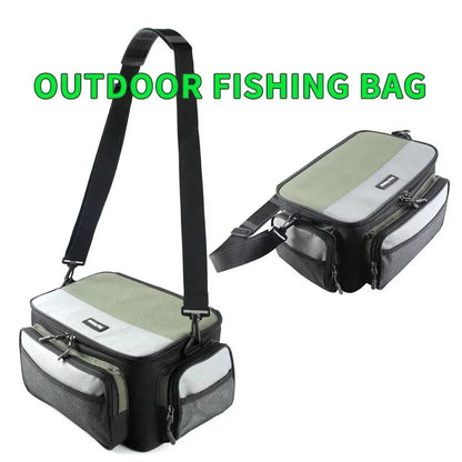 Multi-Functional Luya Fishing Bag – Waterproof and Wear-Resistant Oxford Cloth Crossbody Fanny Pack for Fishing Gear