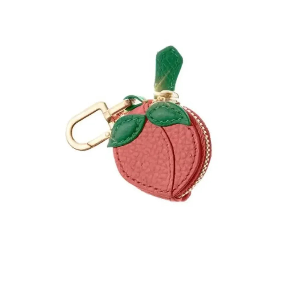 Mini Cherry & Strawberry Coin Purse – Cute PU Leather Keychain Bag for Earphones and Small Storage, Korean Style