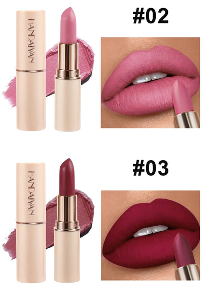 Deep Red Matte Lipstick – 8 Colors, Waterproof, Non-Stick Cup, Velvet Lip Balm, Dark Red Lipsticks for Easy Application