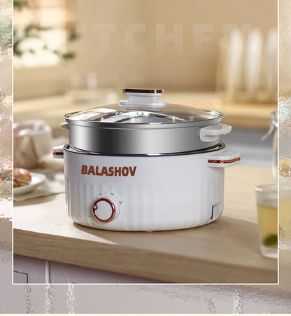 Electric Multi-Cooker Hot Pot – Double Layer Soup & Frying Cooker for Dormitory/Home with EU/US Plug