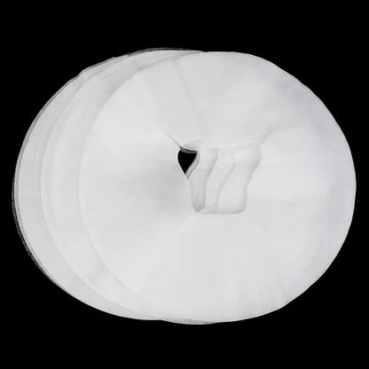 100pcs Disposable Massage Table Headrest & Face Cradle Covers – Pillow & Cushion Protectors