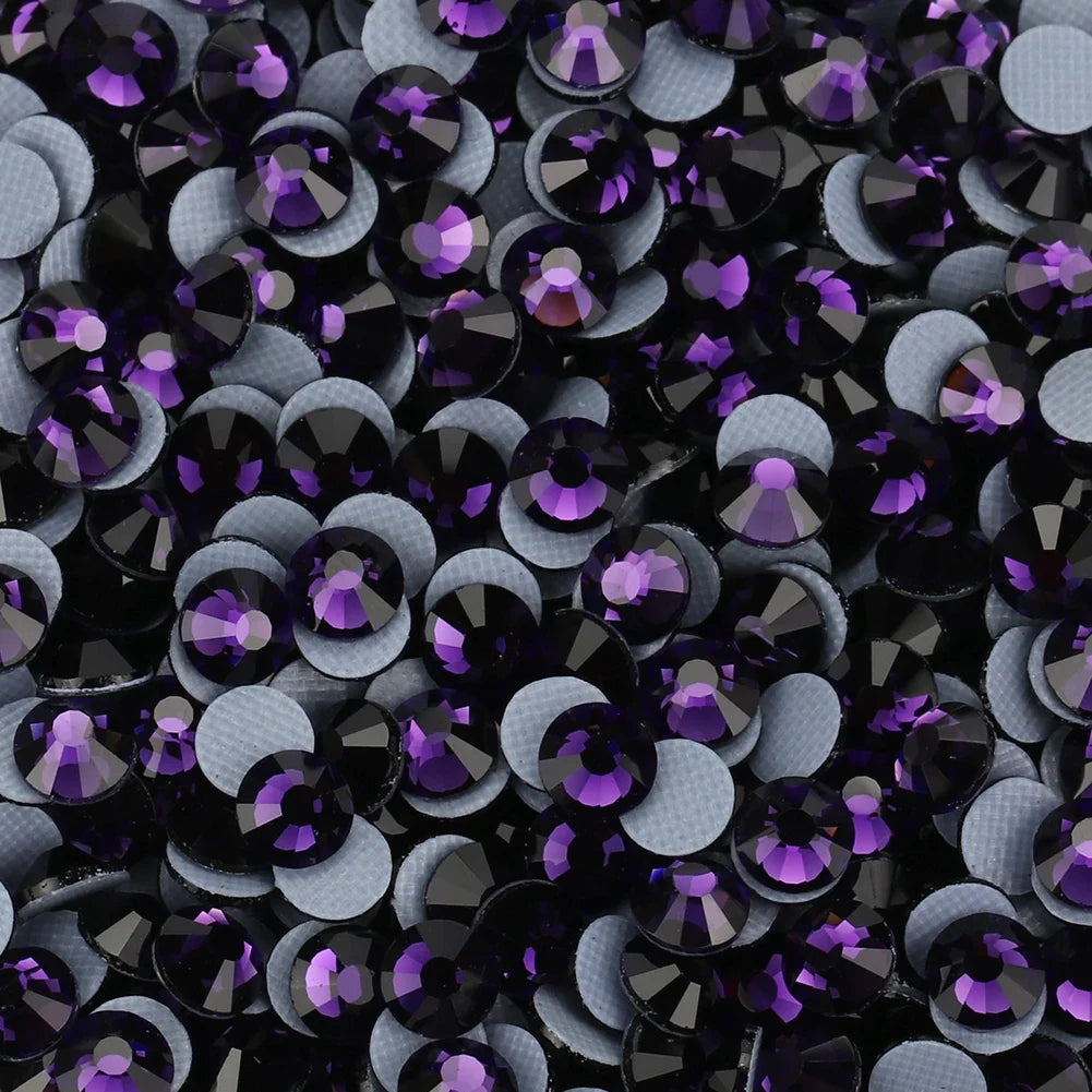 YHB 101-127 Hotfix Crystal Rhinestones - Glitter Glass Flatback Gems for Bags, Shoes, Garments, Phone & Nail Art DIY
