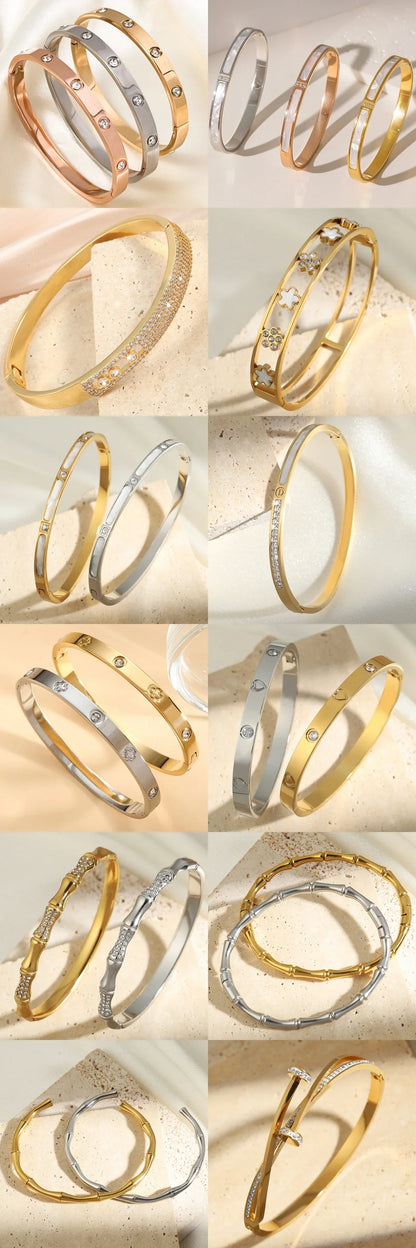 UILZ 316 Titanium Steel Nail Light Bracelet — Luxury Multi-Functional Jewelry for Women