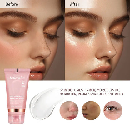 Night Collagen Wrapping Mask – Moisturizing, Brightening & Rejuvenating Korean Face Mask for Glowy Skin & Elasticity