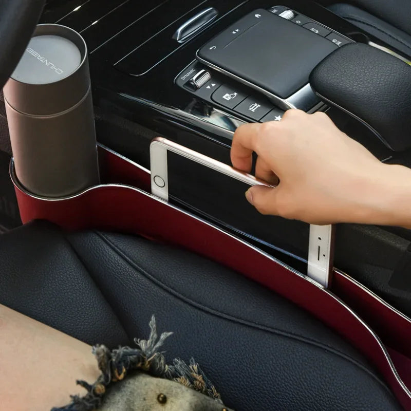 Car Seat Cup Holder Organizer – Front & Rear Multi-Functional Storage Box for Car Interior Accessories & Organization